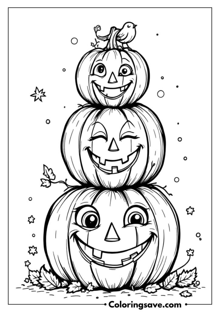 50 75+ Free Cute Pumpkin Coloring Pages for Kids (Printable PDF ...