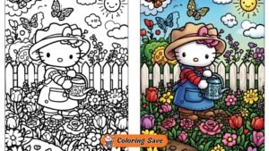 Hello Kitty Coloring Pages PDF