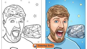 Mr Beast Coloring Pages