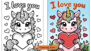 Valentine’s Day Coloring Pages (Free PDF Printables)