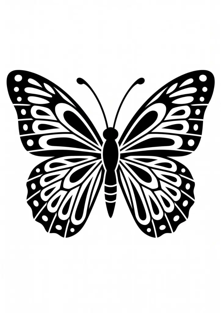 Fine Line Butterfly Tattoo