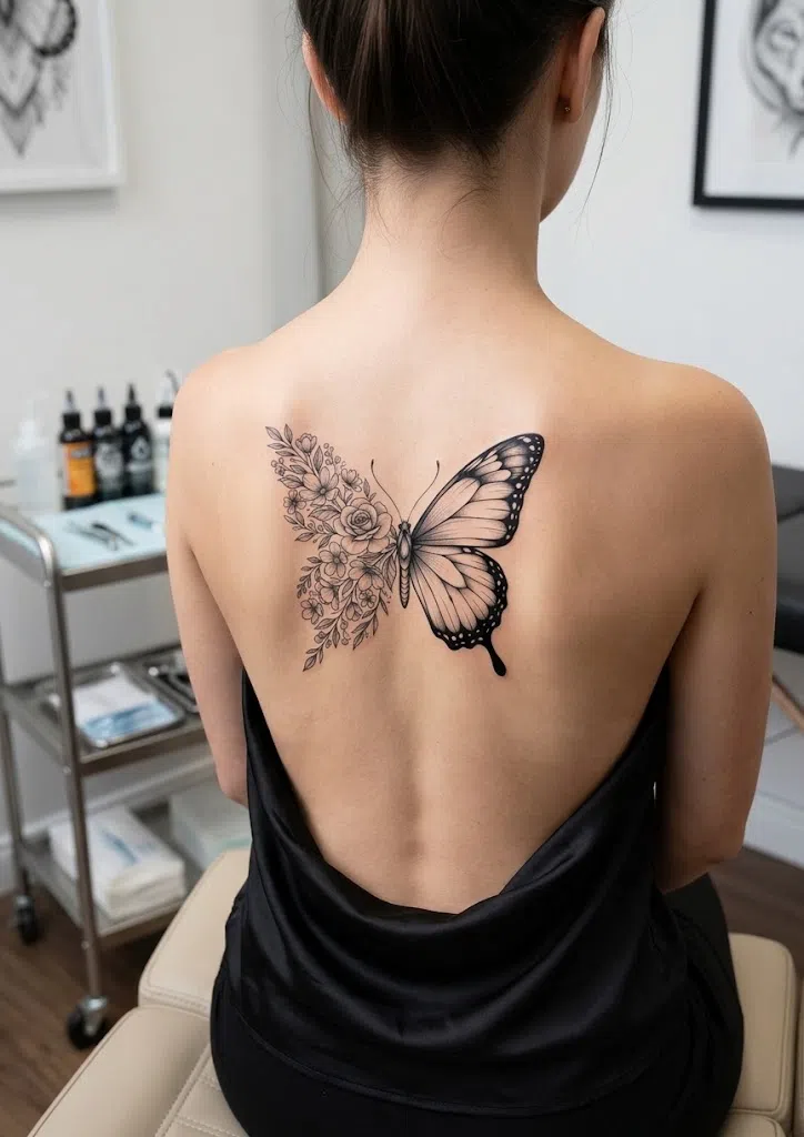 Blue Butterfly Tattoo