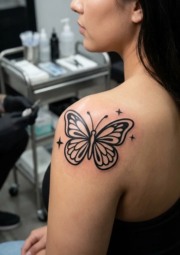 Black Butterfly Tattoo